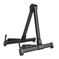 Magideal - Soporte De Guitarra Plegable, Soporte De Música Con Marco En A, Accesorios Ajustables Portátiles, Soporte De Guitarra Para Bajo, Banjo, Guitarra Eléct