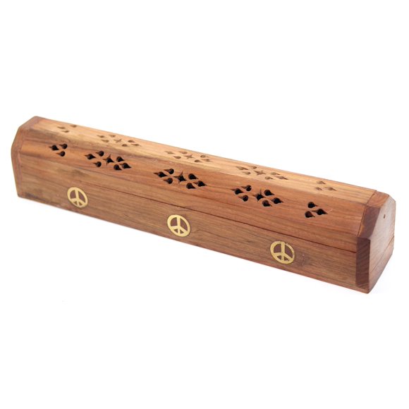 Incensario Govinda de Madera 30 cm Diseño Paz