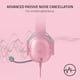 thumbnail image 4 of Auriculares para juegos Razer BlackShark V2 X 7.1 Surround Sound Pink, 4 of 6