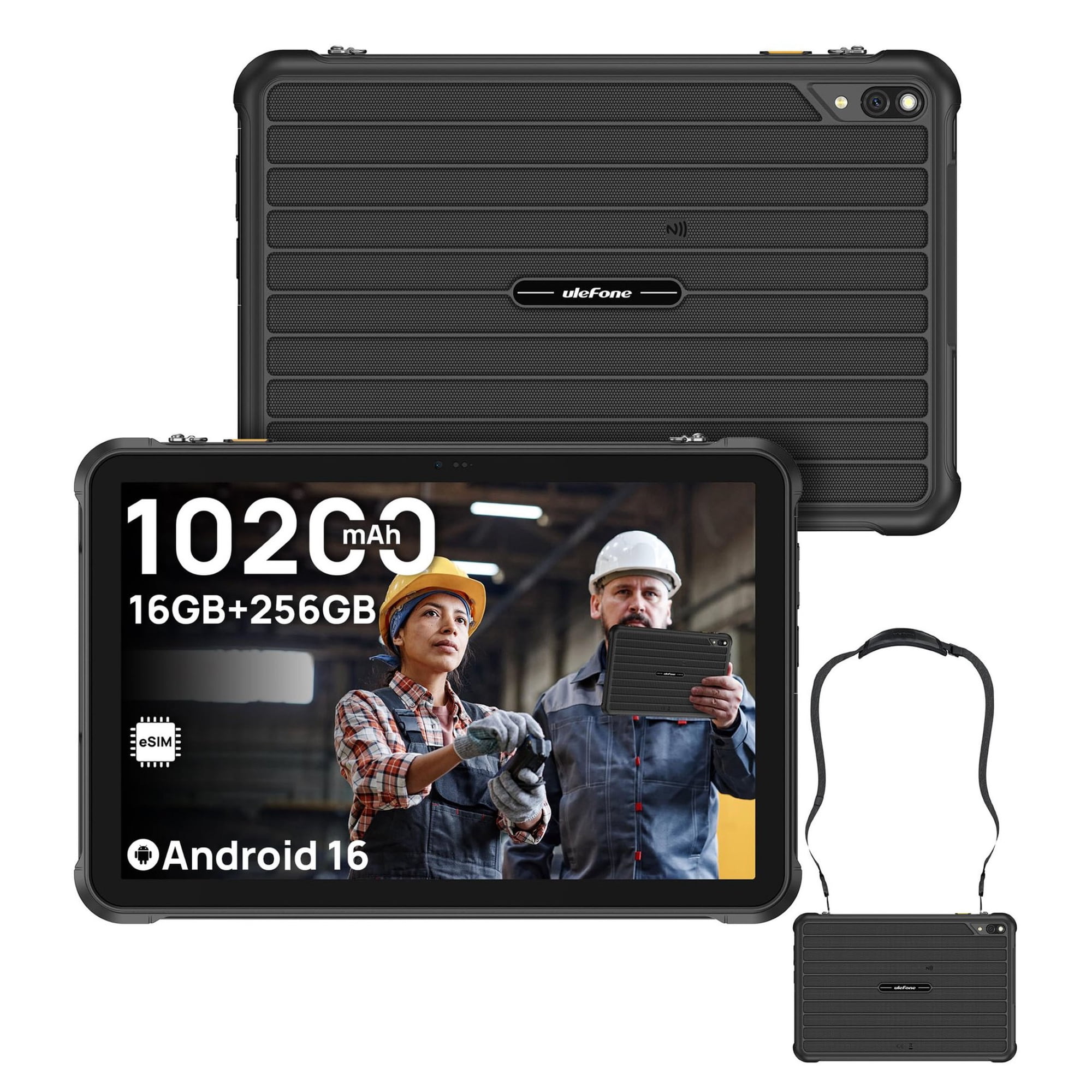 Ulefone - Tablet Rugged: Rugking Pad 2 Pro - 10 Pulg. 16gb, 4g, Linterna, Android 16, Correa