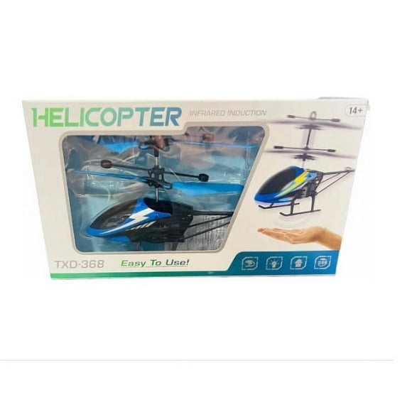 Helicoptero Moderno Con Sensor Recargable Volador Azul