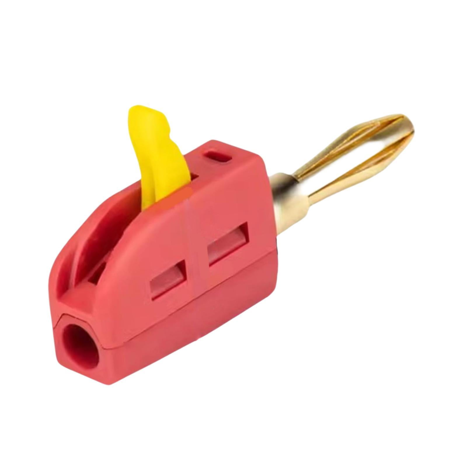 Ioensy - 4mm Banana Plug Práctico Cable De Alambre Conector Para Placas De Pared Y Receptores Rojo
