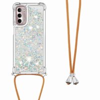 Funda Foxdock Para Motorola Moto G Stylus 2022 5G Con Cuerda Ajustable, Brillo Líquido, Protección Antigolpes Y Lente – Ideal Para Regalo