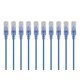 thumbnail image 1 of Cable de conexión Ethernet Monoprice Cat6A, paquete de 10, 0,9 m, azul, 1 of 7