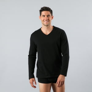 Camiseta Escote V Hombre Flores Hombre 50750-2