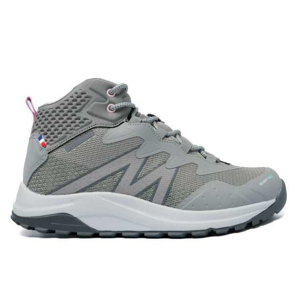 Botín Outdoor Caña Alta Impermeable Mujer Gris Michelin Dr19