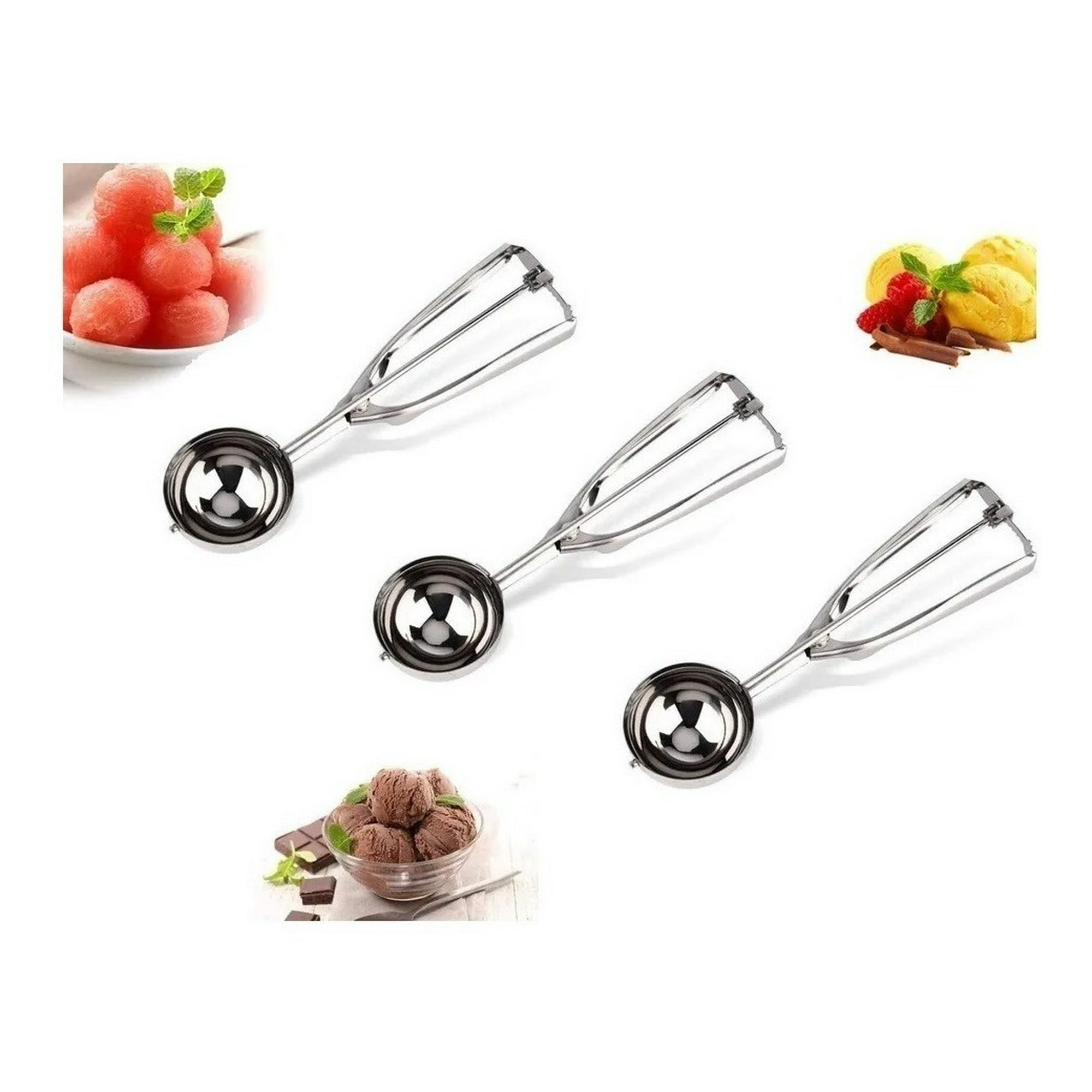 Genérico - Pack X3 Cucharas Helado Cuchara Helado Cuchara De Helado 6cm