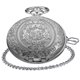 thumbnail image 3 of Reloj de bolsillo Realpoo 46 mm Plata con patrón de flor y movimiento de cuarzo, 3 of 8