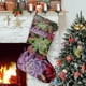 thumbnail image 1 of Plantas Suculentas Tema: Calcetines de Navidad, fino lino blanco para colgar en escaleras y chimenea, decoración navideña para el hogar, regalo de Navidad.54cm×38cm, 1 of 5