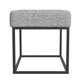 thumbnail image 4 of Reposapiés Otomano Benjara Kai en Bouclé Crema con Hilo Gris Heather, 4 of 5