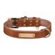 thumbnail image 2 of Collar De Perro Personalizable Con Etiqueta De Nombre Personalizada Para Animales, Gatos De Interior, Cachorros, Marrón, XL, 2 of 5