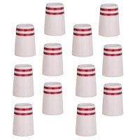 Ioensy - Férulas De Hierro De Golf De 12 Piezas Para Punta Cónica, Tamaño De Cuña De Hierro .355, Tapas De Extremo, Blanco