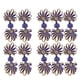 thumbnail image 5 of 5 pares de botones de cierre de nudo de rana china para decoración de tela de zafiro y oro, 5 of 5