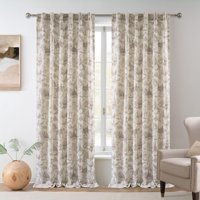 Cortinas Driftaway Toile, 100% Lino Opaco, 213 X 132 Cm, Color Beige