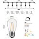 thumbnail image 2 of Luces de Cadena Svater 29 m 2W 32 LED IP65 Impermeables Luz Cálida, 2 of 7