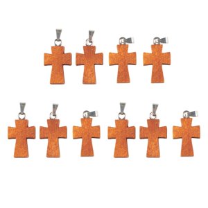 Magideal - 10 Uds. De Colgantes De Cruz, Suministros De Dijes Cruzados, Pequeñas Manualidades Colgantes De Moda Diy Para Hacer Joyas, Cuentas, Llavero De Fiesta,