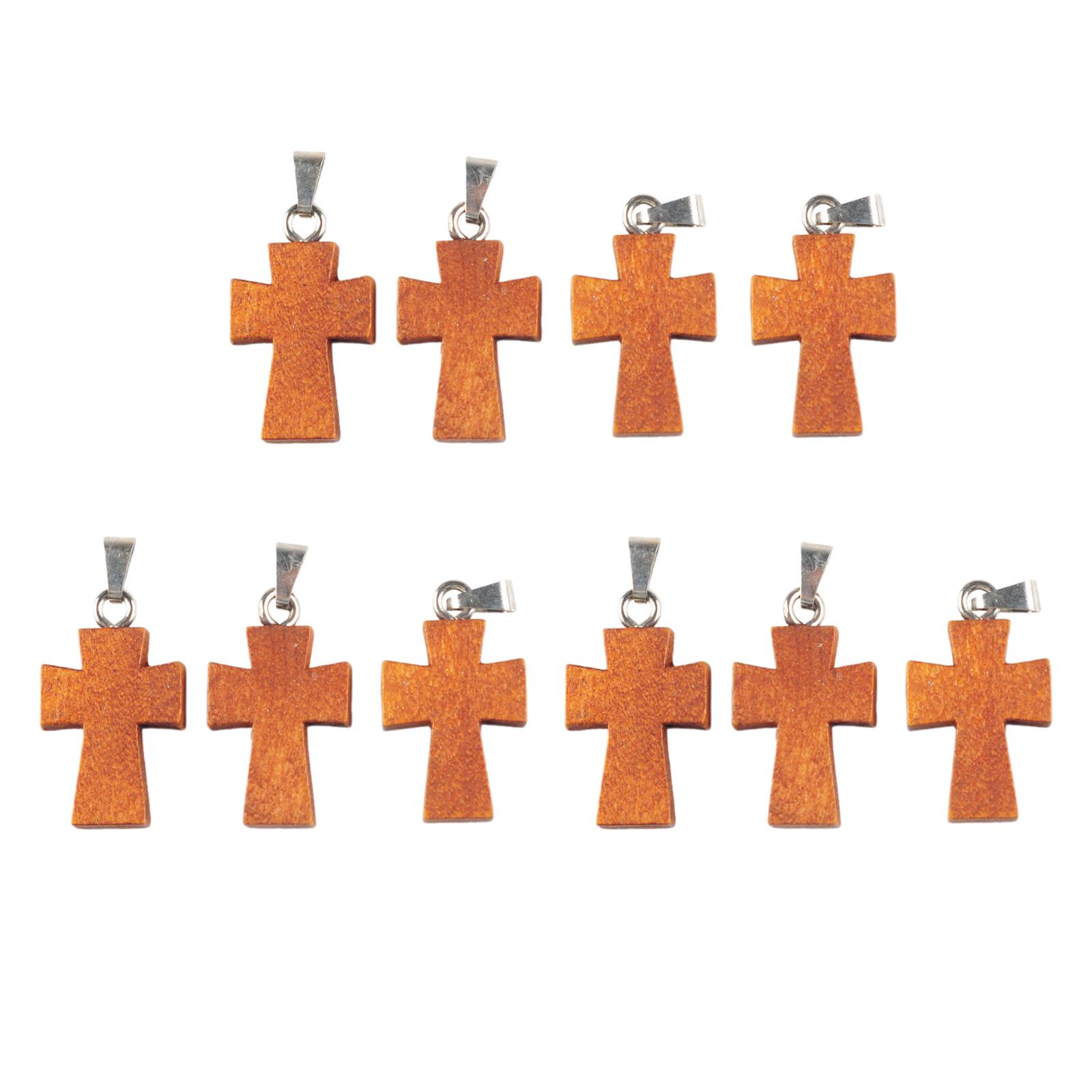 Magideal - 10 Uds. De Colgantes De Cruz, Suministros De Dijes Cruzados, Pequeñas Manualidades Colgantes De Moda Diy Para Hacer Joyas, Cuentas, Llavero De Fiesta,