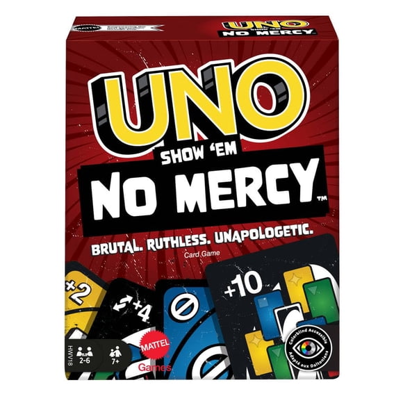 Juego de cartas Mattel Games UNO Show 'em No Mercy Kids & Adults