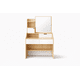 thumbnail image 3 of Tocador con Espejo 80x40x130 cm Madera Natural Blanco MDF, 3 of 11