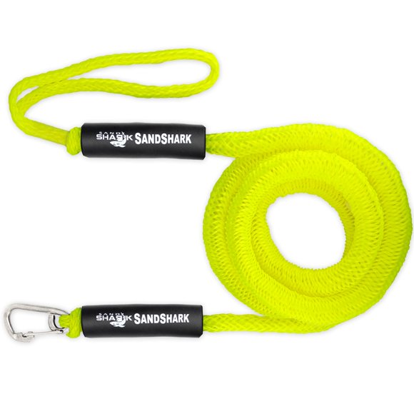 Bungee SandShark Premium Anchor Bungee de Dock Line, color verde neón, 2,1-4,3 m