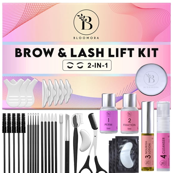 Kit de Lifting de Pestañas y Cejas BLOOMORA 2 en 1 – 15 Aplicaciones – 6‑8 Semanas