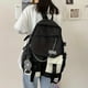 thumbnail image 3 of Preppy Style Student School Bag: Color Contrast Flap Laptop Backpack for Casual Travel, 3 of 5