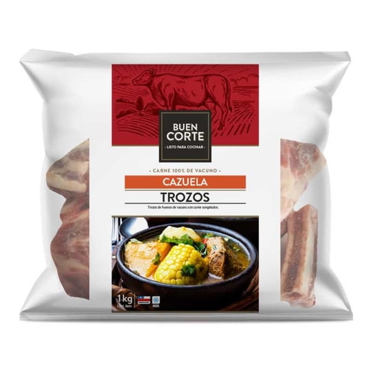 Cazuela De Vacuno Congelada 1,0 kg El Buen Corte