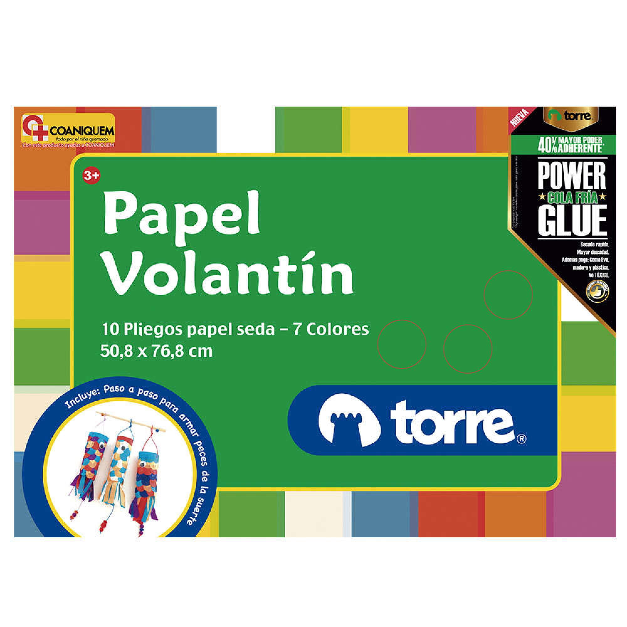 Bolson Papel Volantin 7 Colores 1 Un Torre