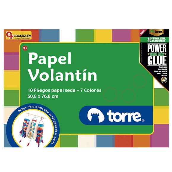 Bolson papel volantin 7 colores, 1 Un