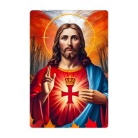 Genérico - Cuadro Metálico Sagrado Corazón 40X30 Cm