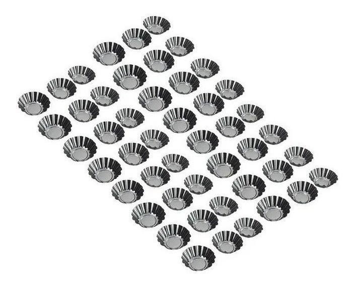 Genérico - Pack 48 Molde Mini Tartaleta Tarta Moldes Para Reposteria