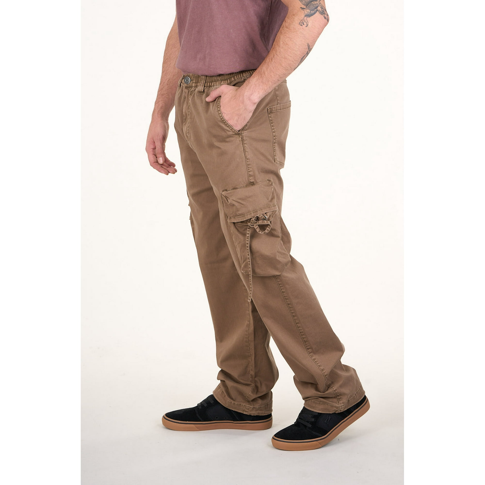 Polemic - Pantalon Cargo Twill Procesado Relaxed Café Wi4755