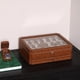 thumbnail image 5 of Estuche de reloj ROTHWELL de 18 ranuras con cajón para hombre, tapa de cristal, 5 of 5
