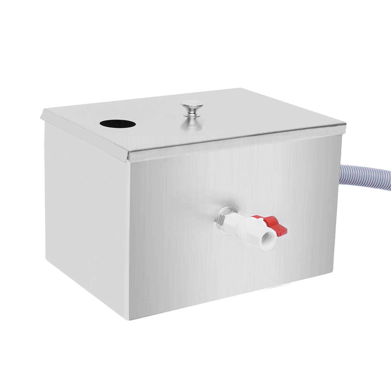 Bothyi - Trampa De Grasa De Acero Inoxidable, Separador De Agua, Aceite Y Aguas Residuales Para Cocina Y Cafetería, 35 X 20 X 20 Cm