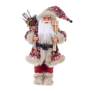 Bothyi - Figura De Papá Noel De Pie Figura Navideña Para Dormitorio Festival Cumpleaños 45Cmx20Cm