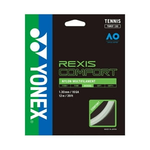 Cuerda De Tenis Yonex Rexis Confort 16L/1.30Mm Blanca 12 Mts