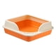 thumbnail image 3 of Caja De Arena Para Gatos Semicerrada Con Aumento, Orinal, Inodoro, Antisalpicaduras, Portátil, Naranja, 3 of 5
