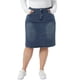 thumbnail image 1 of Falda Lápiz Casual con Abertura Lateral en Jean Denim de Talla Grande para Mujeres de Agnes Orinda 2X Azul Medio, 1 of 6