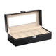 thumbnail image 4 of Organizador de relojes para hombre, caja con 5 ranuras, bandeja, estuche de exposición negro, escaparate de almacenamiento para colgantes, pendientes, 4 of 5