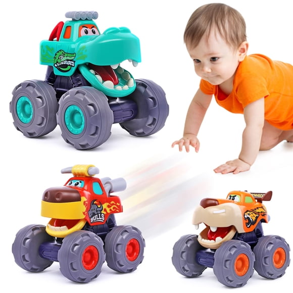 Toy Cars OCATO Monster Trucks para niños de 1 a 3 años con 3 coches