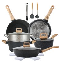 Juego De Utensilios De Cocina Anymark, 16 Piezas, Antiadherentes, Con Ollas Y Sartenes