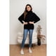thumbnail image 4 of Sweater Mujer Cuello Alto Manga Larga Murciélago Tejido 5063, 4 of 4