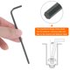 thumbnail image 5 of Uxcell 4 piezas Llave Allen de extremo de bola 1/8" Llave hexagonal de brazo largo en forma de L SAE Herramienta de reparación Negra, 5 of 7