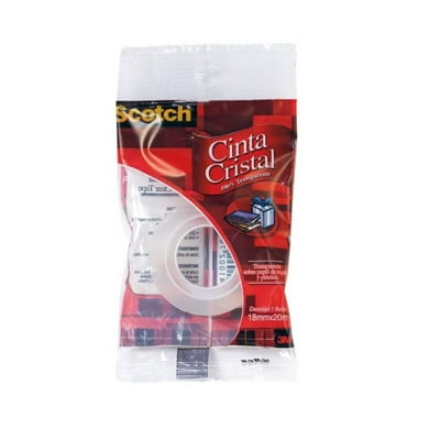 Cinta Adhesiva Cristal Scotch -18Mm X 20Mts-Bolsa
