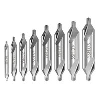 Genérica - Set 8 Brocas 1-8Mm De Centro Perforación Metal Hss