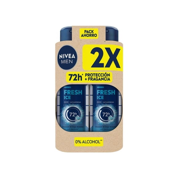 Pack Desodorante Spray Nivea Men Fresh Ice 150ml, 1 Un