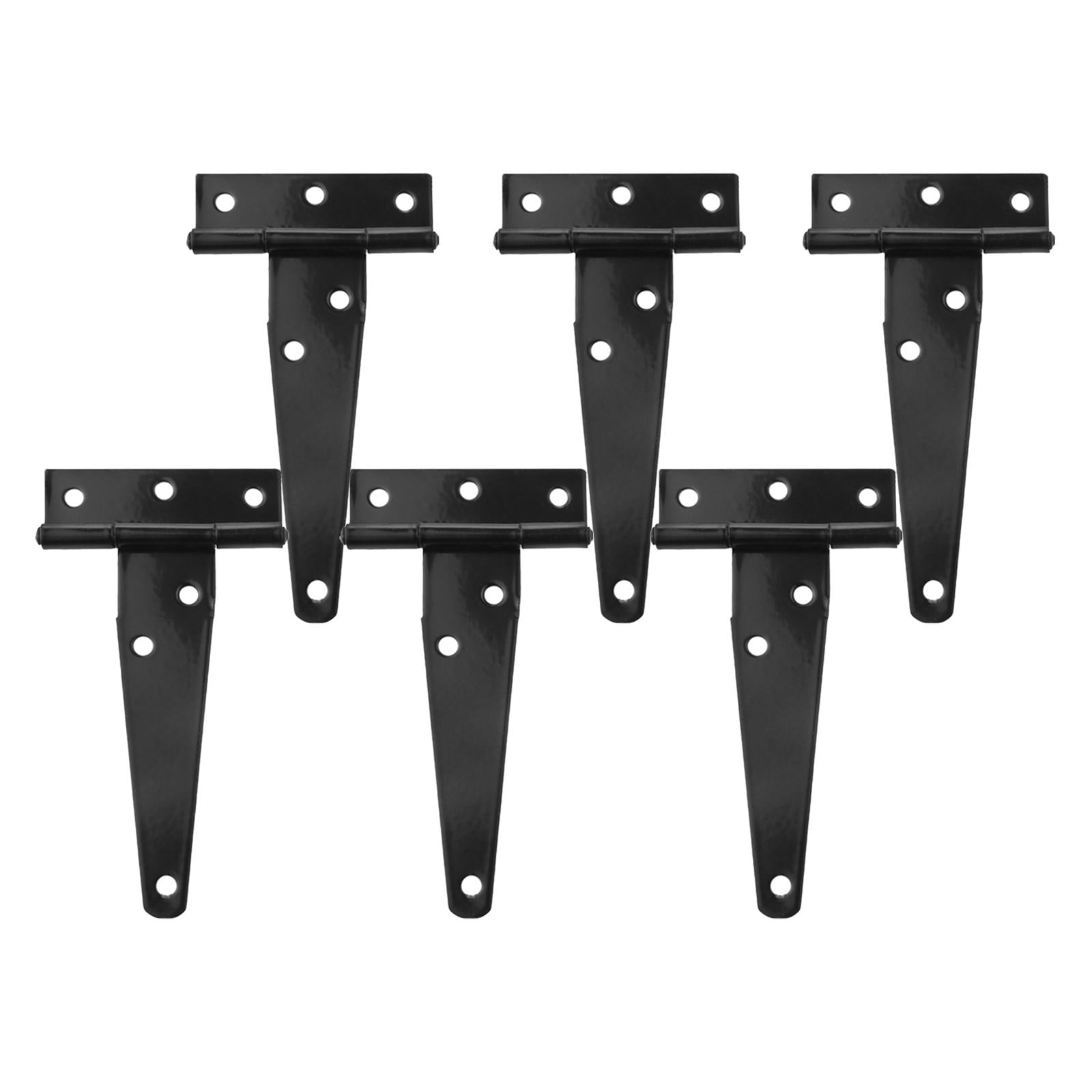 Magideal - Bisagra En T Resistente De 6 Piezas, Bisagra En T, Bisagra Con Correa En T, Bisagra De Cobertizo, Bisagra De Puerta, Bisagra De Granero, Bisagra De Ce 4 Pulgadas