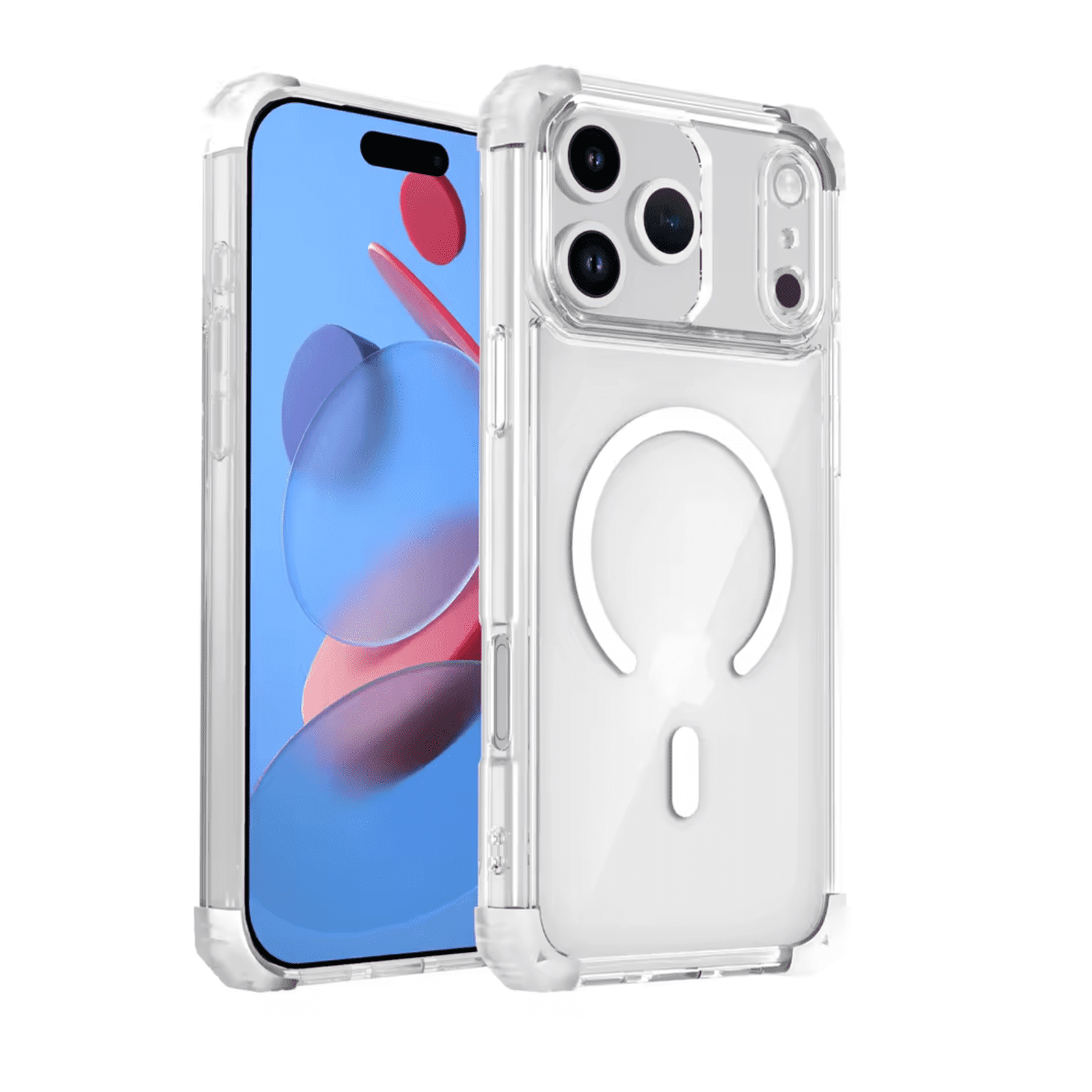 Joigo - Carcasa Antishock Clear Para Iphone 17 Pro Magsafe Blanco