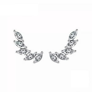 La Garza - Aros Mujer Plata Winny Circones Blancos