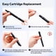 thumbnail image 2 of Pluma estilográfica WRITECH de punta fina retráctil con 5 cartuchos de tinta, 2 of 7